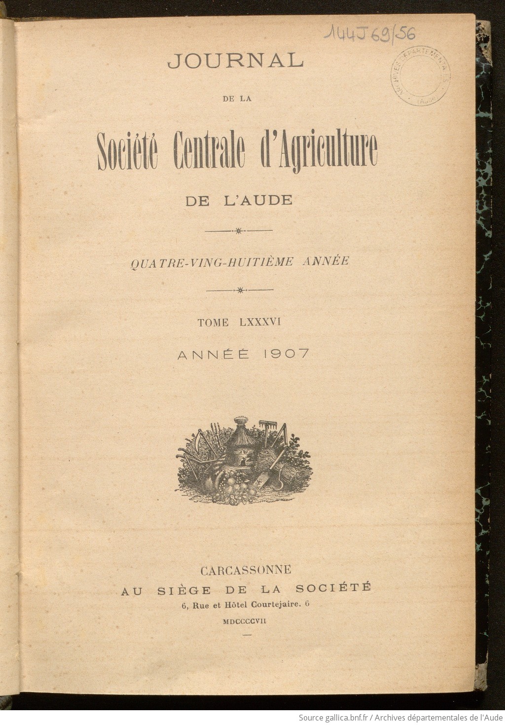 Journal de la Société d'agriculture de Carcassonne