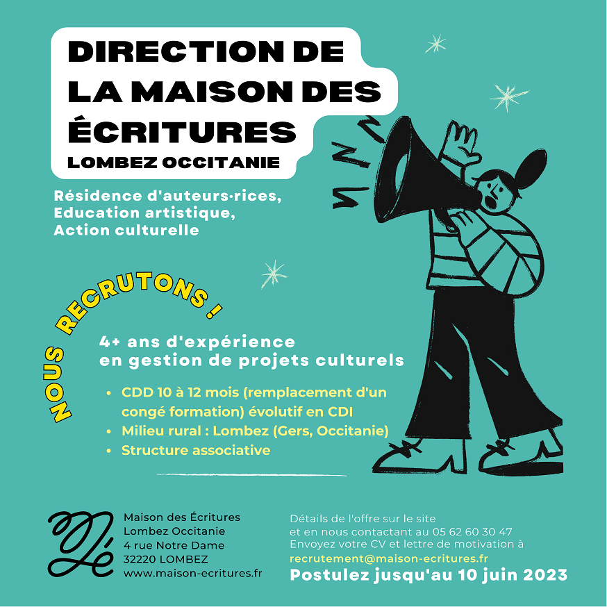 La maison des écritures de Lombez recrute